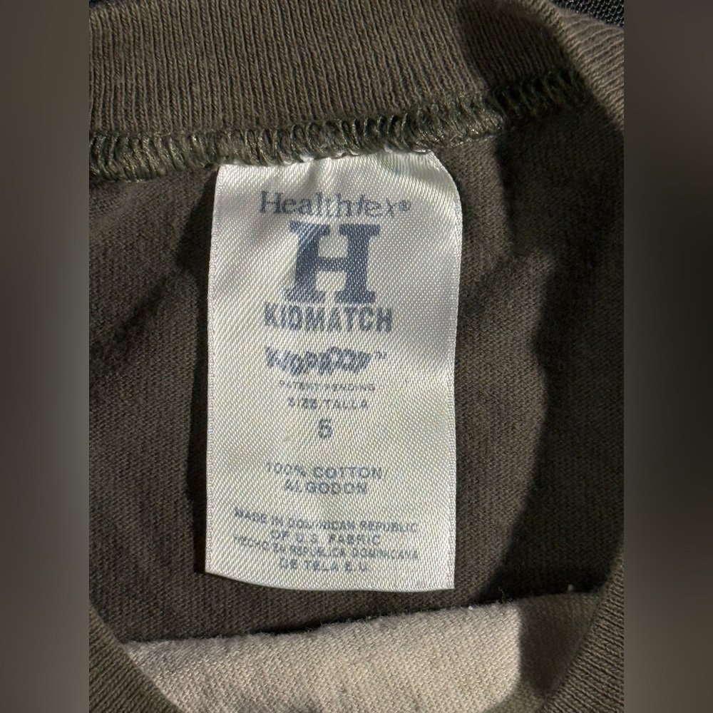 Healthtex Long Sleeve Rescue Helicopter Shirt - Cream and Brown Child Size 5 - Picture 3 of 4